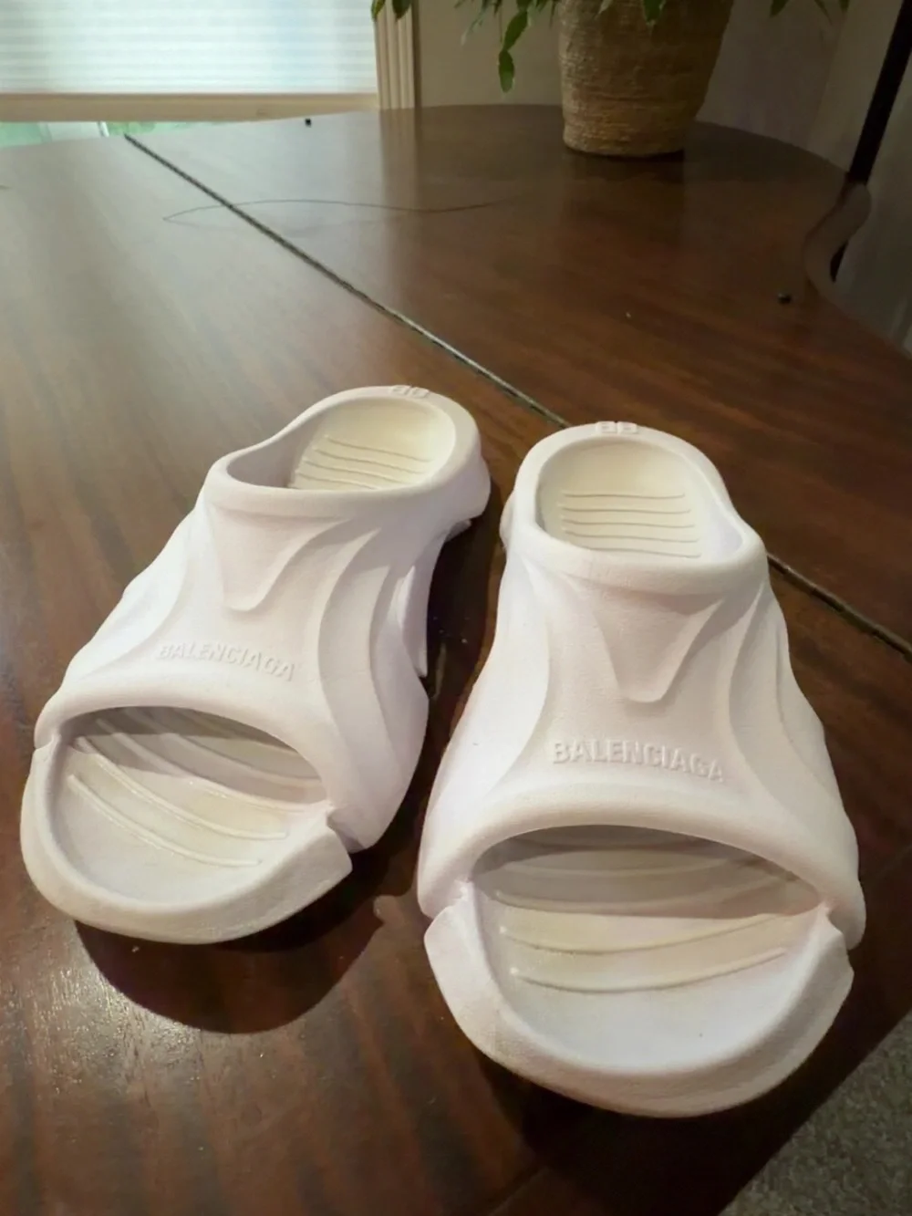 Balenciaga White Men’s Slide Sandals